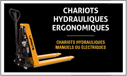 Chariots hydrauliques manuels ou électriques