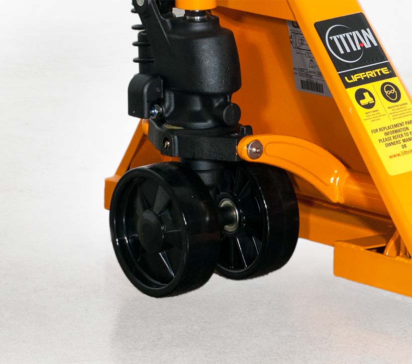 Lift-Rite LCR Series standard hand pallet jack trucks with cast hydraulic pump